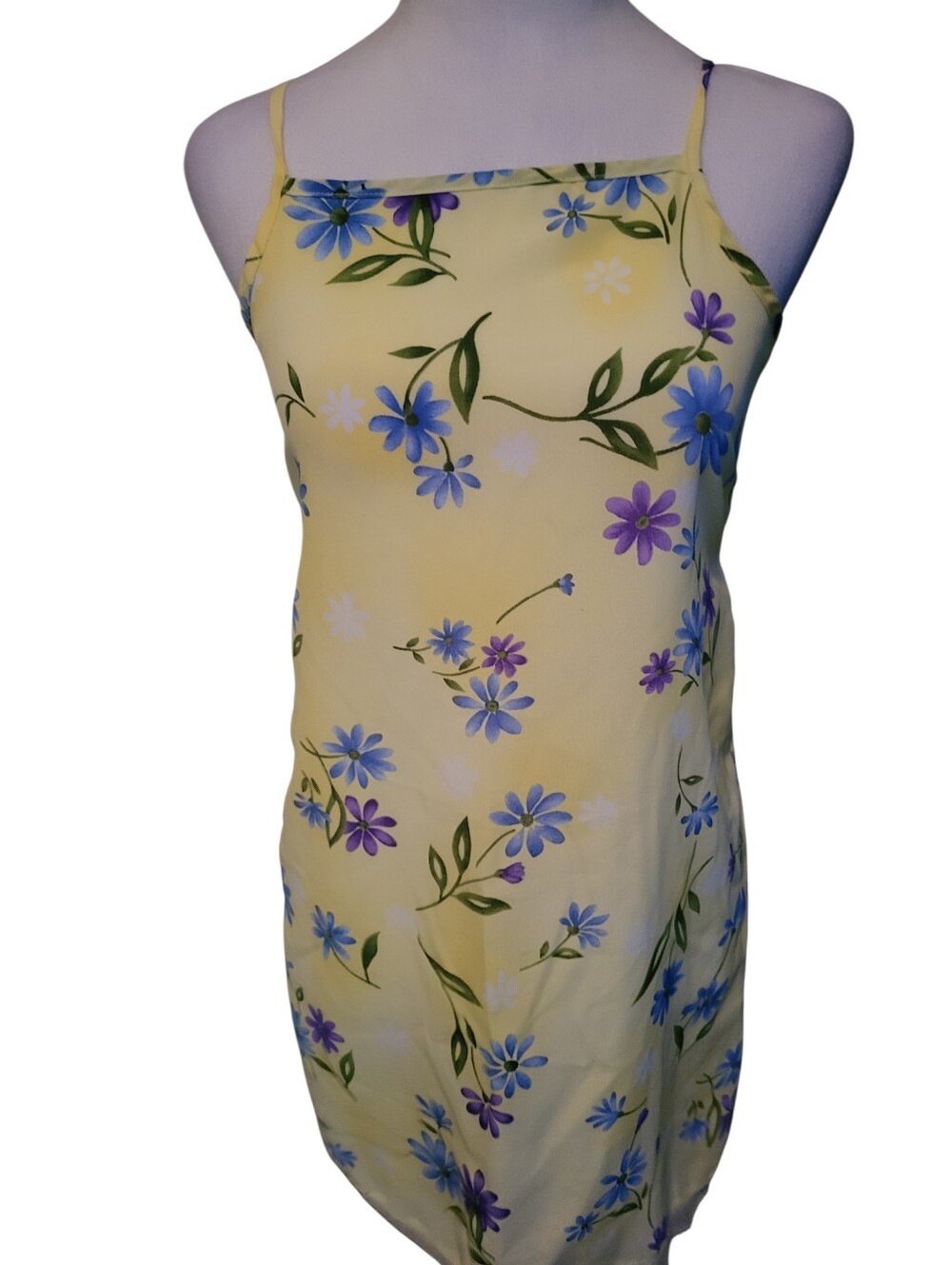Unbranded Floral Slip Dress Yellow sz XS